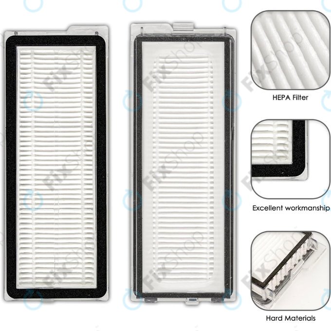 HEPA Filter, 2pcs for Xiaomi Roborock Qrevo Curv, Qrevo Edge, Qrevo MaxV, Qrevo Pro, Qrevo Plus, QV-series