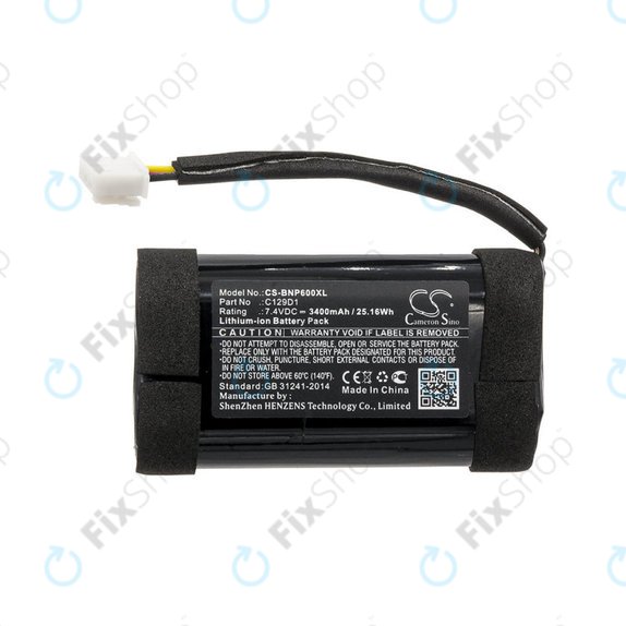 Battery for Bang & Olufsen Beoplay P6, 3400mAh, Li-Ion, 7.4V, C129D1, HQ