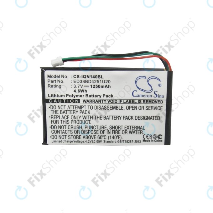 Garmin Nuvi 1400, 1450, 1450T, 1490LMT, 1490T, 1490T Pro - Battery ED38BD4251U20 1250mAh HQ