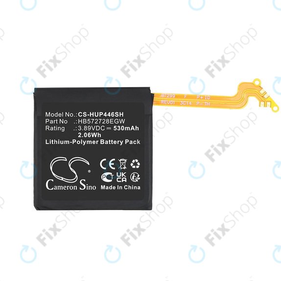 Battery for Huawei Watch GT4 46mm, 530mAh, Li-Pol, 3.89V, HB572728EGW, HQ