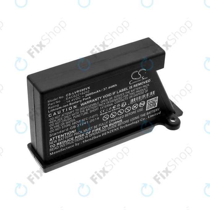 Battery for LG Hombot, LG VR, EAC62218202, Li-ion, 14.4V, 2600mAh, HQ