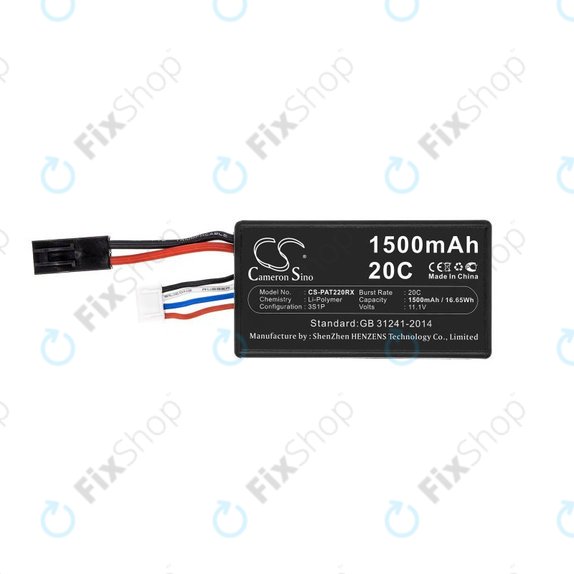 Battery for Parrot Ar.drone 2.0, 1500mAh, Li-Pol, 11.1V, HQ