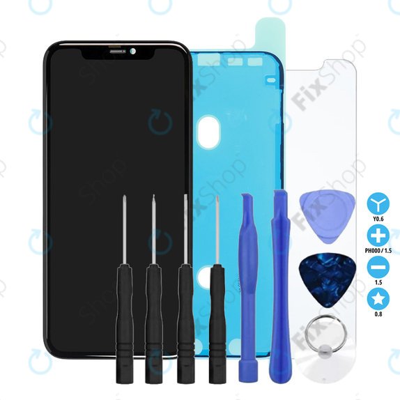 Display In-Cell HD+ for iPhone 11, Touch Screen with Frame, Adhesive, Tempered Glass, Toolkit