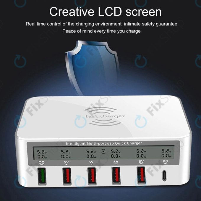WLX-818F USB Service Charging Station with USB 3.0 and USB-C