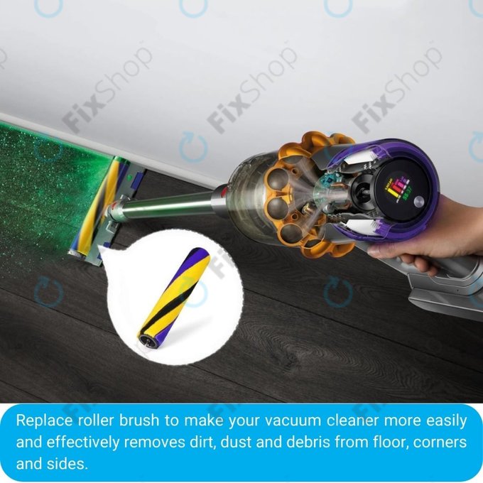 Dyson V11, V12, V15, V15s Detect Submarine - Slim Fluffy Soft Roller Cleaner Head Main Brush
