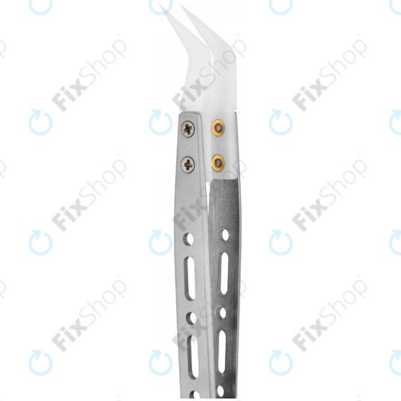 Precision Heat Resistant Ceramic Tweezer with Curved Tip, Mechanic SM-17