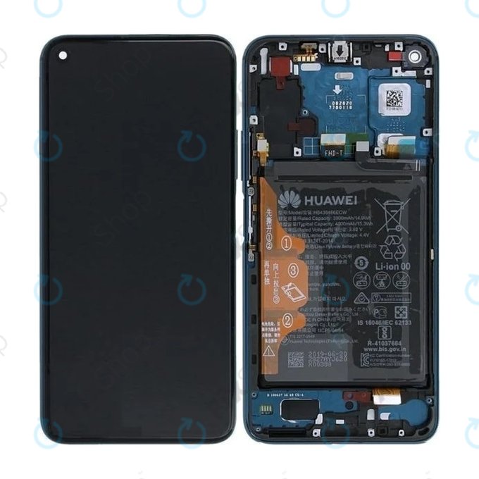 Huawei Honor 20 Pro - LCD Display + Touch Screen + Frame + Battery (Phantom Blue) - 02352VKL Genuine Service Pack