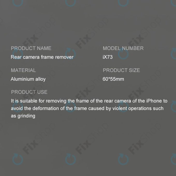 iFixes iX73 Rear Camera Frame Remover