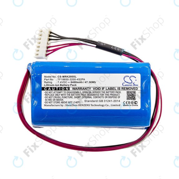 Battery for Marshall Kilburn II, II V2, 6400mAh, Li-Ion, 7.4V, TF18650-3200-4S2PA, HQ