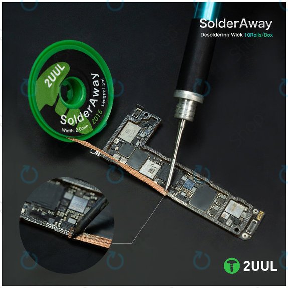 Desoldering Wick, Solder Vampire, 2UUL DW11, 10 rolls/Box