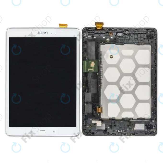 Samsung Galaxy Tab A 9.7 T555 - LCD Display + Touch Screen + Frame (White) - GH97-17424C Genuine Service Pack