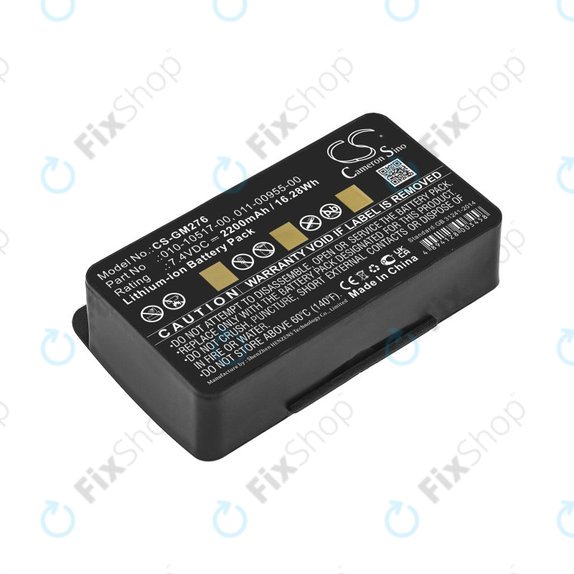 Battery for Garmin GPSMAP 276, 296, 376, 378, 478, 495, 2200mAh, Li-Ion, 7.4V, 010-10517-00, HQ
