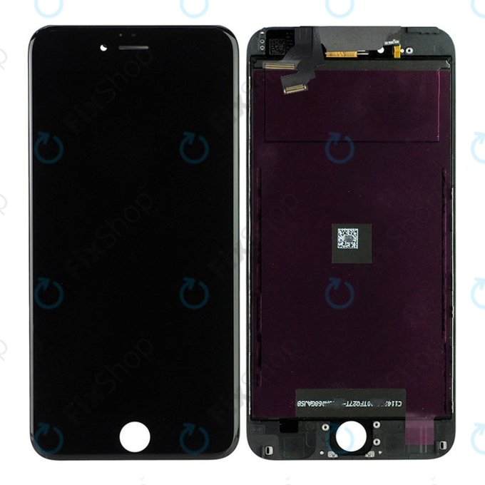 Display for iPhone 6 Plus, Black, Touch Screen with Frame, Refurbished
