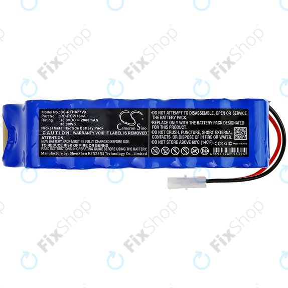 Rowenta Air Force Extreme - Battery RD-ROW18VA Ni-MH 18.0V 2000mAh HQ