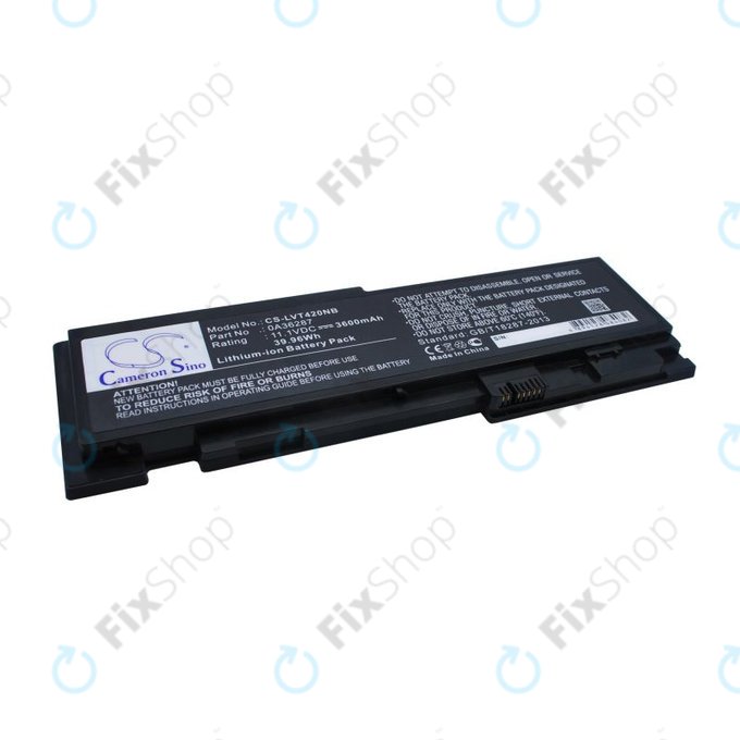Battery for Lenovo Thinkpad T420s, T420si, 3600mAh, Li-Ion, 11.1V, 0A36287, HQ