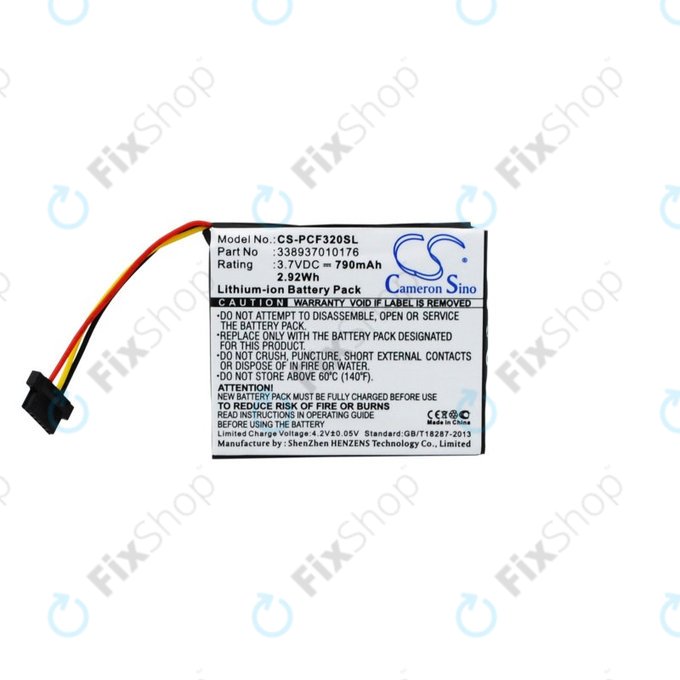 Battery for Pioneer AVIC-F320BT, 790mAh, Li-Ion, 3.7V, 338937010176, HQ
