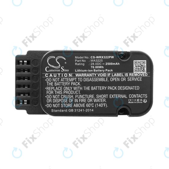 Battery for Worx Landroid WG790, WG796, L1500, L2000, 2500mAh, Li-Ion, 28V, WA3225, HQ