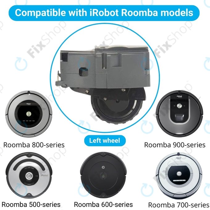 iRobot Roomba 500, 600, 700, 800, 900-series - Wheel with Motor (Left)