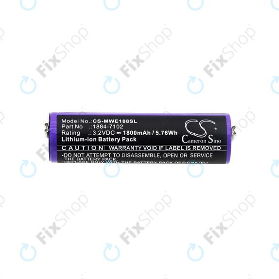 Battery for Moser Ermila 1884, 1885, Wahl 1884 LI+PRO, Wahl Ermila 1884, 1885, 1800mAh, LiFePO4, 3.2V, -, HQ