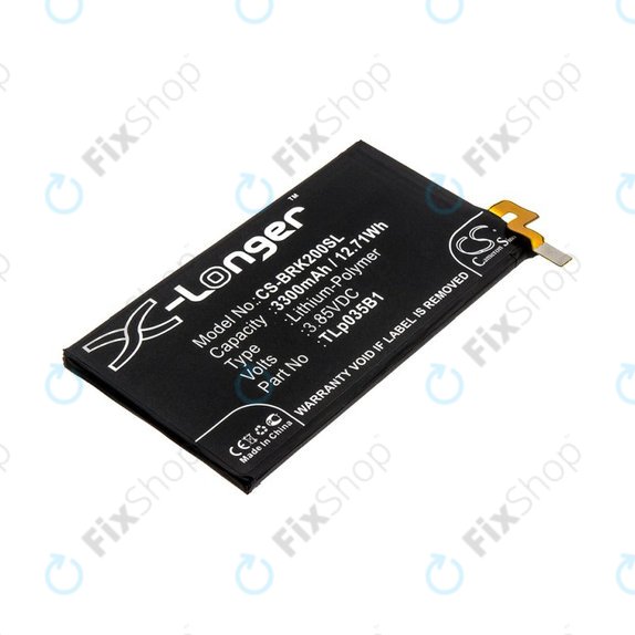 Battery for Blackberry BBF 100, 3300mAh, Li-Pol, 3.85V, TLp035B1, HQ