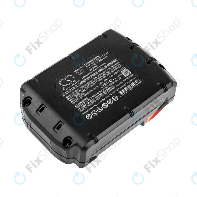 Battery for Milwaukee, Atlas Copco, Berner, 2000mAh, Li-Ion, 18V, M18, HQ