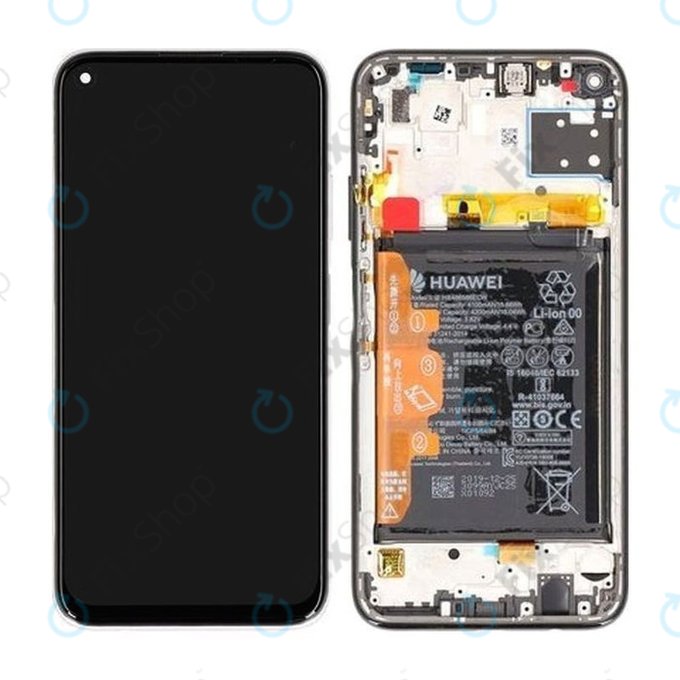 Huawei P40 lite - LCD Display + Touch Screen + Frame + Battery (Breathing Crystal) - 02353KFV Genuine Service Pack