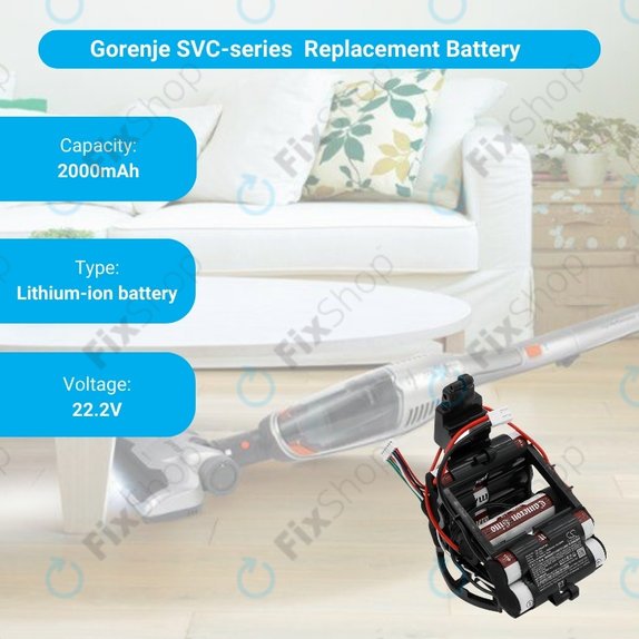 Gorenje SVC-series - Battery 861790 Li-Ion 22.2V 2000mAh HQ