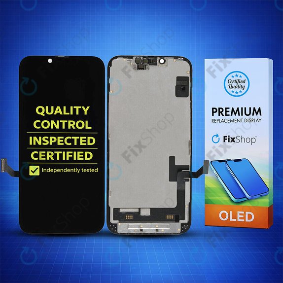 Display Soft OLED for iPhone 14, Touch Screen with Frame, FixPremium
