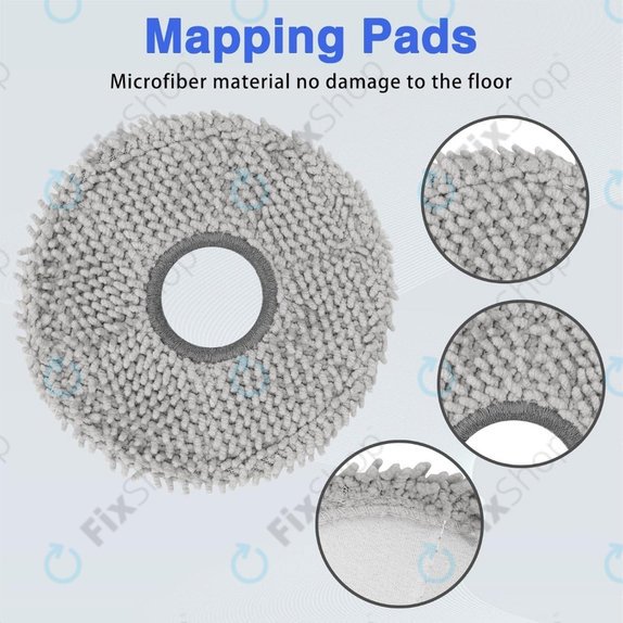 Mop Cloth, 2pcs for Ecovacs Deebot T50 Omni, T50 Pro Omni, T50 Max, T50 Max Pro Omni, T30c, T30c Omni, X5 Omni, X5 Pro Omni