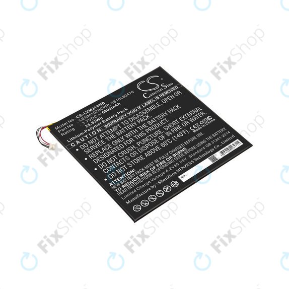 Battery for Lenovo Miix 300, Miix 310, 6900mAh, Li-Pol, 3.7V, LENM1029CWP, HQ