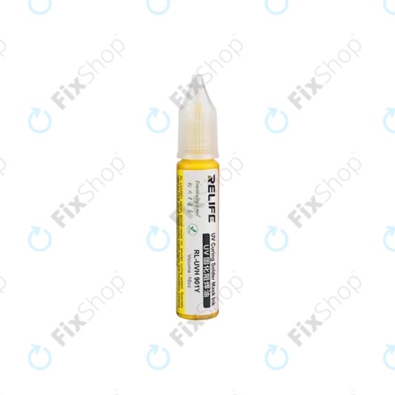 Relife RL-UVH901Y - UV Curable Solder Mask - 10ml (Yellow)
