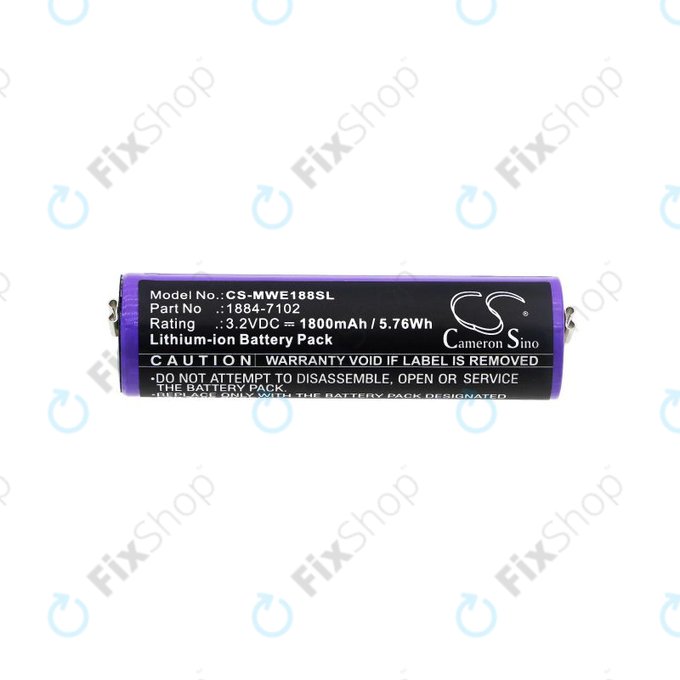Battery for Moser Ermila 1884, 1885, Wahl 1884 LI+PRO, Wahl Ermila 1884, 1885, 1800mAh, LiFePO4, 3.2V, -, HQ