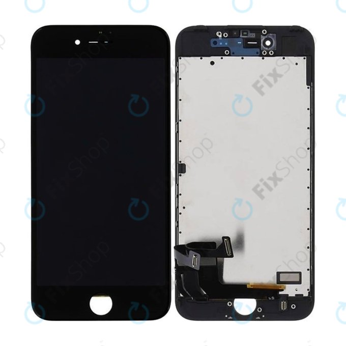 Display In-Cell for iPhone 7, Black, Touch Screen with Frame, FixPremium