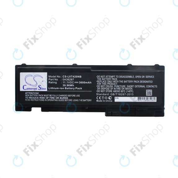 Battery for Lenovo Thinkpad T420s, T420si, 3600mAh, Li-Ion, 11.1V, 0A36287, HQ