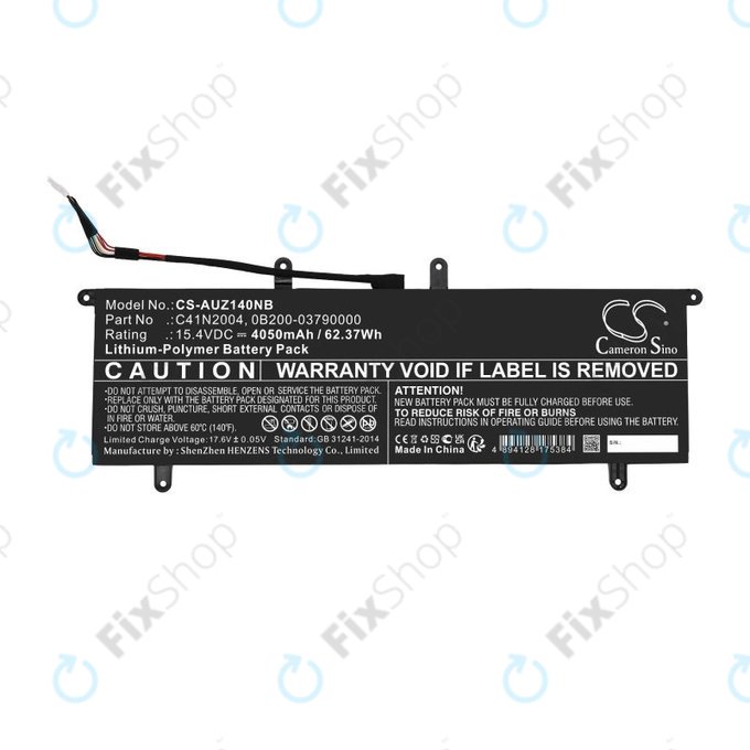 Battery for Asus ZenBook DUO 14, 4050mAh, Li-Pol, 15.4V, C41N2004, HQ