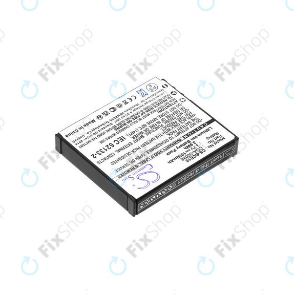 Battery for Panasonic Lumix DMC, 1050mAh, Li-Ion, 3.7V, DMW-BCE10, HQ