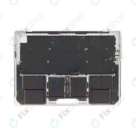 Top case keyboard frame for MacBook Pro 14", A3185 (2024), with US keyboard and battery, Silver, 661-50211, Genuine Apple