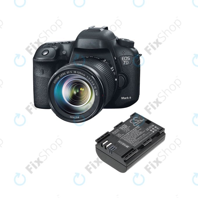 Battery for Canon EOS 60D, 5D Mk II, 7D, 1800mAh, Li-Ion, 7.4V, LP-E6, HQ