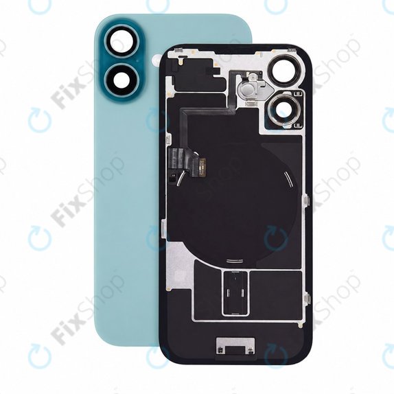 Rear Housing Glass for iPhone 16, Teal, Pulled A