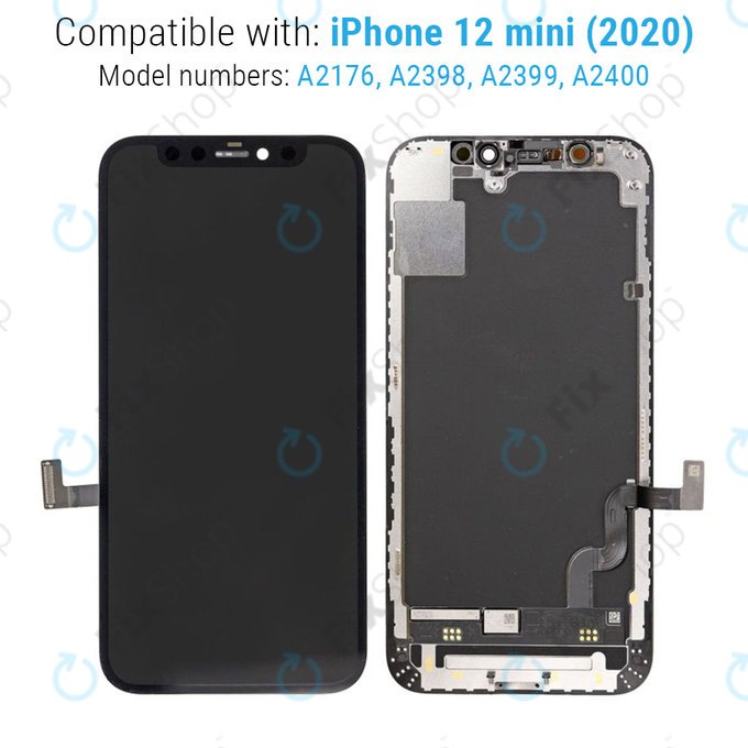 Display for iPhone 12 Mini, Touch Screen with Frame, Refurbished