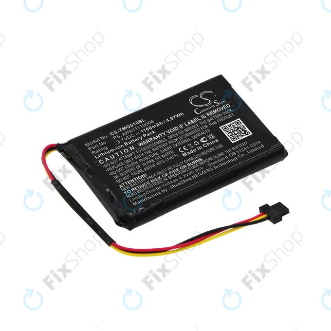 Battery for TomTom Go 510, 1100mAh, Li-Ion, 3.7V, AHA11110004, HQ