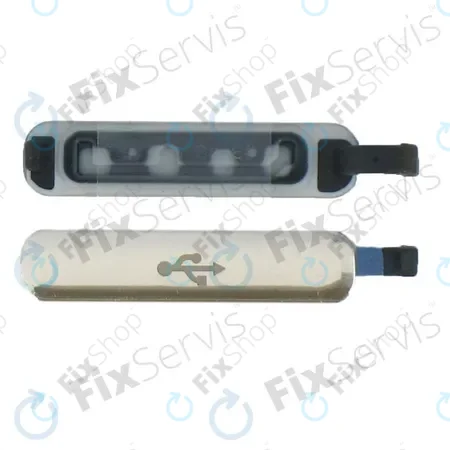 Samsung Galaxy S5 G900F - Charging Connector Cover (Silver) - GH98-32941A Genuine Service Pack