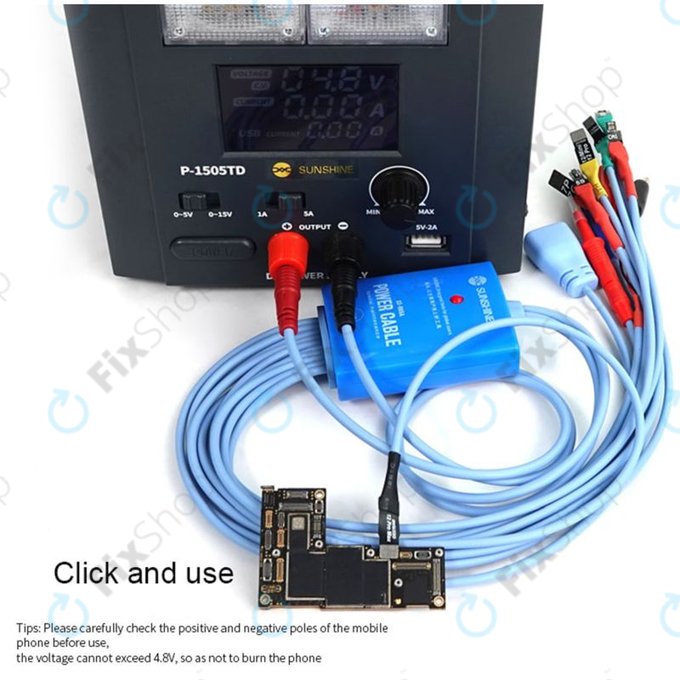 SunShine SS-905A Power Supply Cable Set (iPhone 5S - 12 Pro Max, Samsung)
