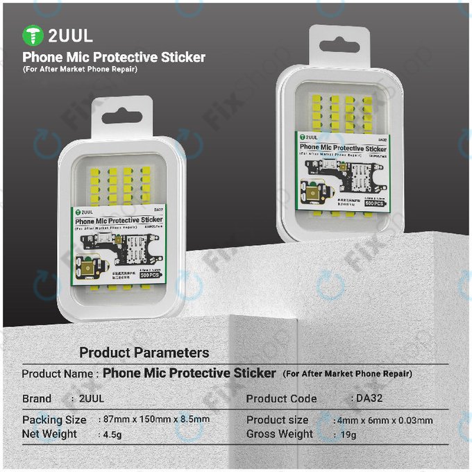 Protective Stickers, Phone Microphone, 2UUL DA32, 500pcs/Pack