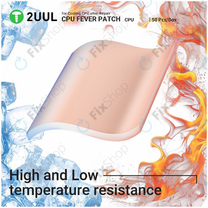 CPU Thermal Patch, Cooling, 2UUL SC09, 17x15x1.5mm