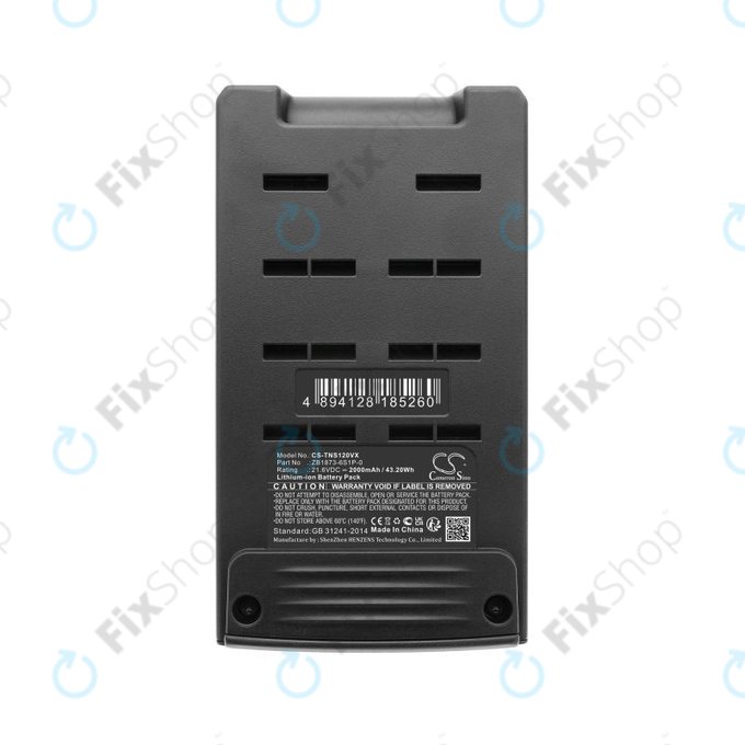 Battery for Tineco P1, Pure One S12, 2000mAh, Li-Ion, 21.6V, ZB1873-6S1P-0, HQ