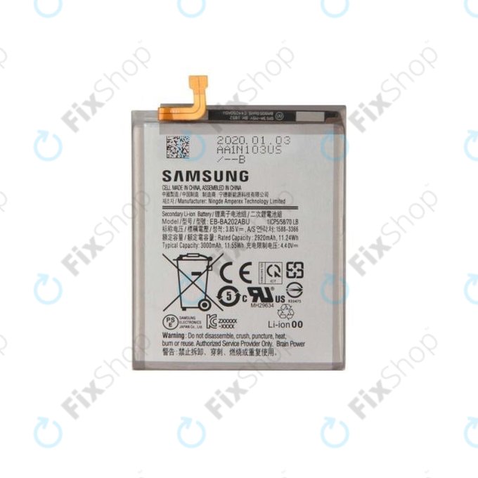 Samsung Galaxy A20e A202F - Battery EB-BA202ABU 3000mAh - GH82-20188A Genuine Service Pack