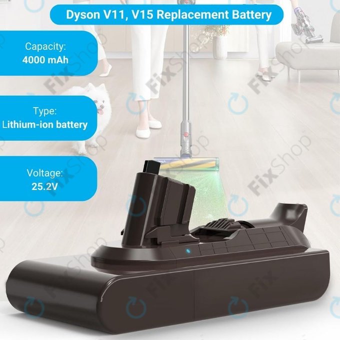 Dyson V11, V15 - Battery SV15, SV18, 970938-01 Li-Ion 25.2V 4000mAh HQ