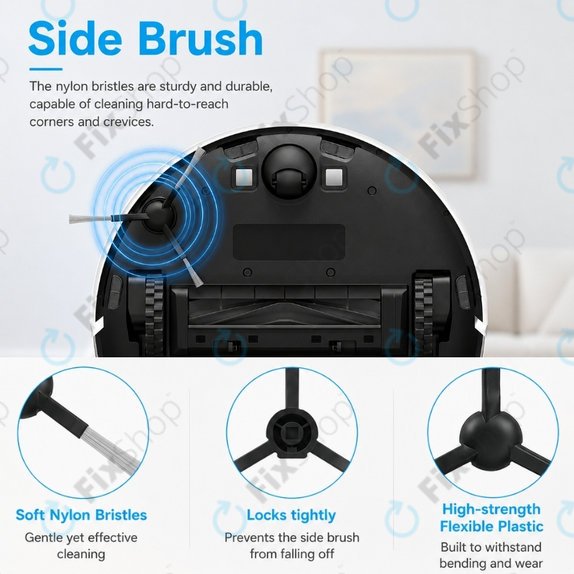 Replacement set for Xiaomi Dreame D9 Max Gen2, D10s, D10s Pro (1x Main brush, 2x Filter, 2x Side brush - Black, 2x Mop cloth)