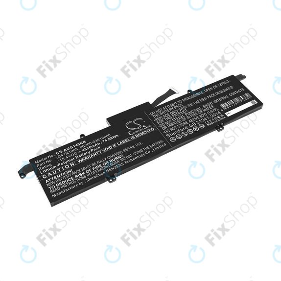 Battery for Asus ROG Zephyrus G14 Ga401, 4850mAh, Li-Pol, 15.4V, C41N1908, HQ